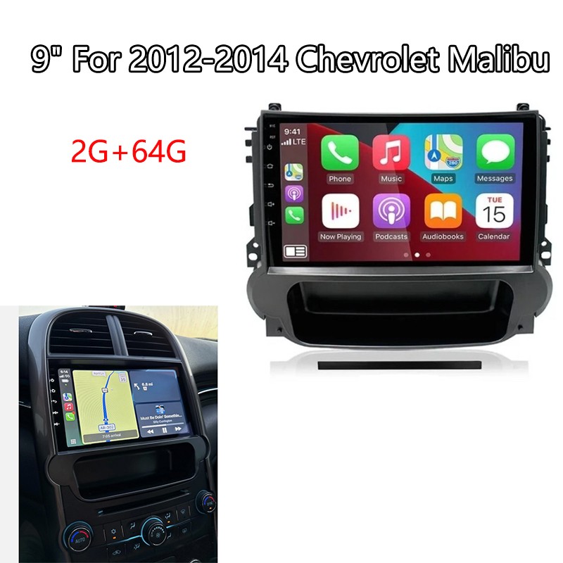FOR 2012-2014 CHEVROLET MALIBU ANDROID 15 APPLE CARPLAY CAR STEREO RADIO 2+64G