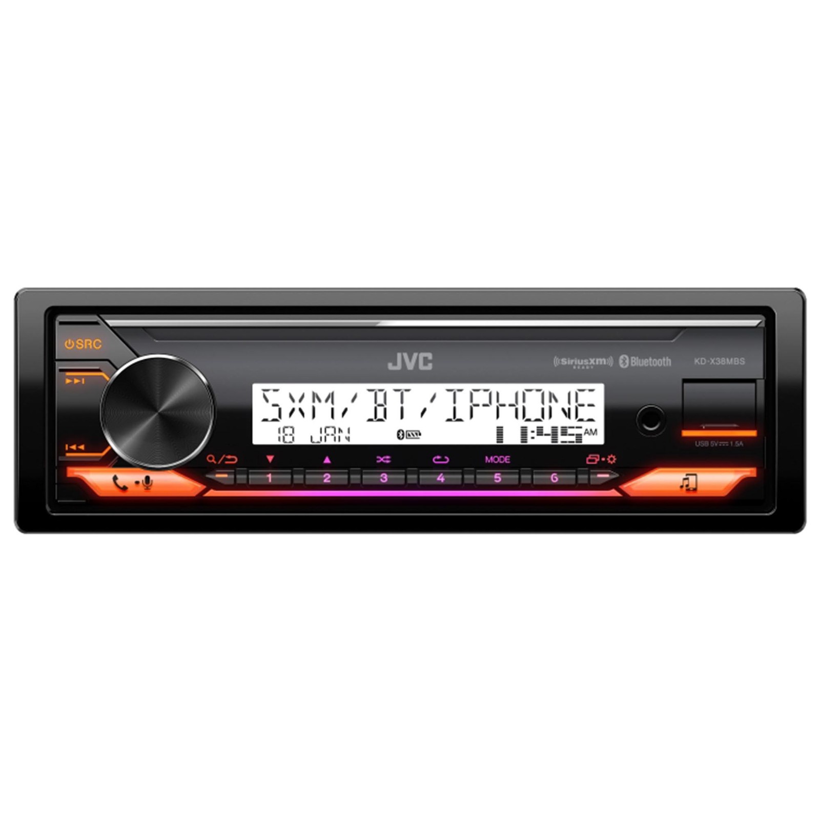 JVC Marine Media Receiver with Bluetooth, USB, SiriusXM & Wet Sounds Speakers