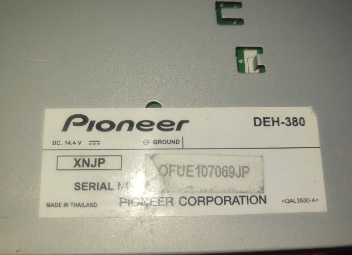 Carrozzeria DEH-380 CD Receiver 1-DIN Pioneer Car Audio Tested & Working