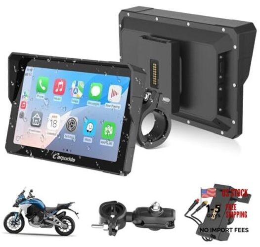Motorcycle GPS Wireless Carplay/Android Auto, 7″ Waterproof W702S PRO