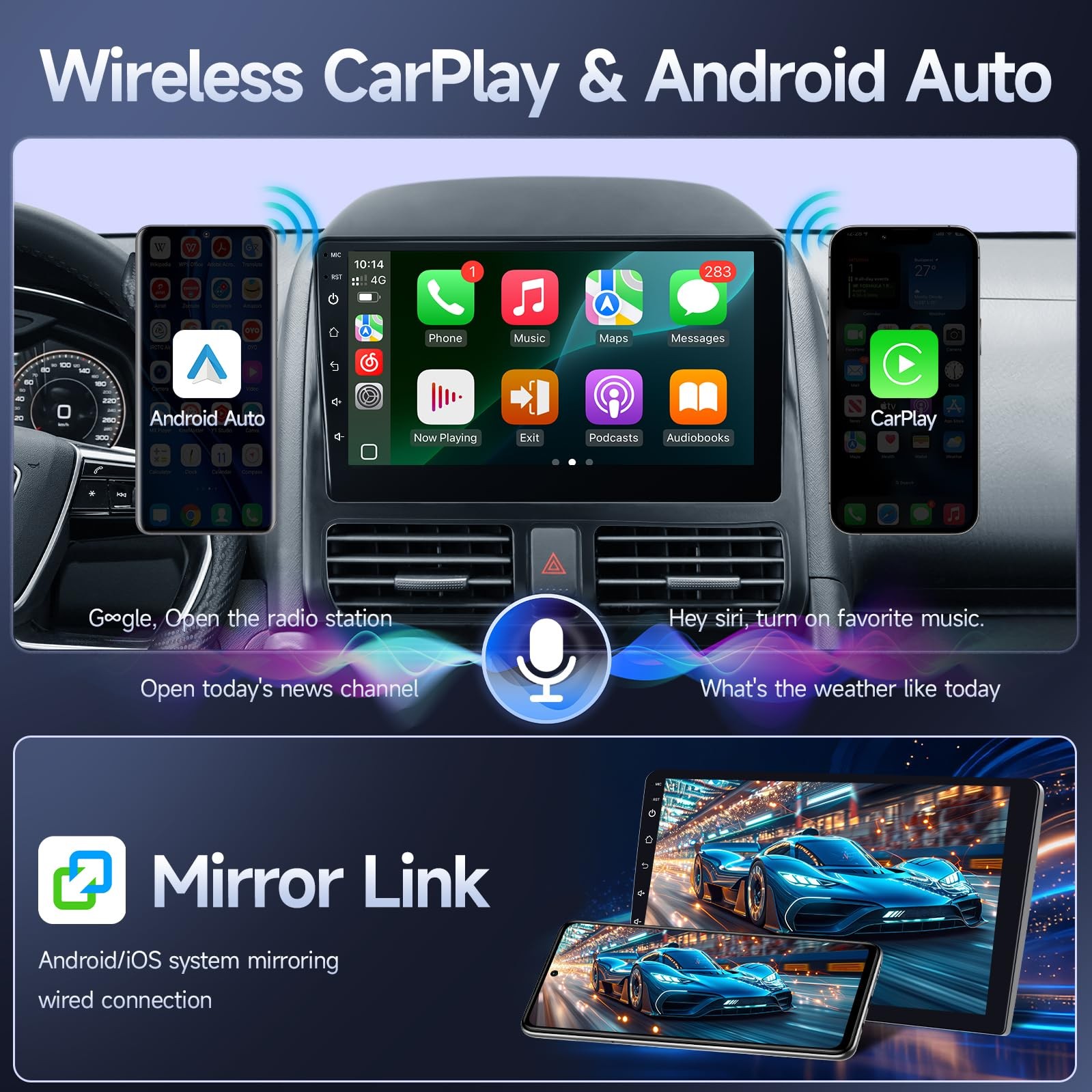 Naifay CRV 2002-2006 Car Stereo Wireless Carplay Android Auto 9″