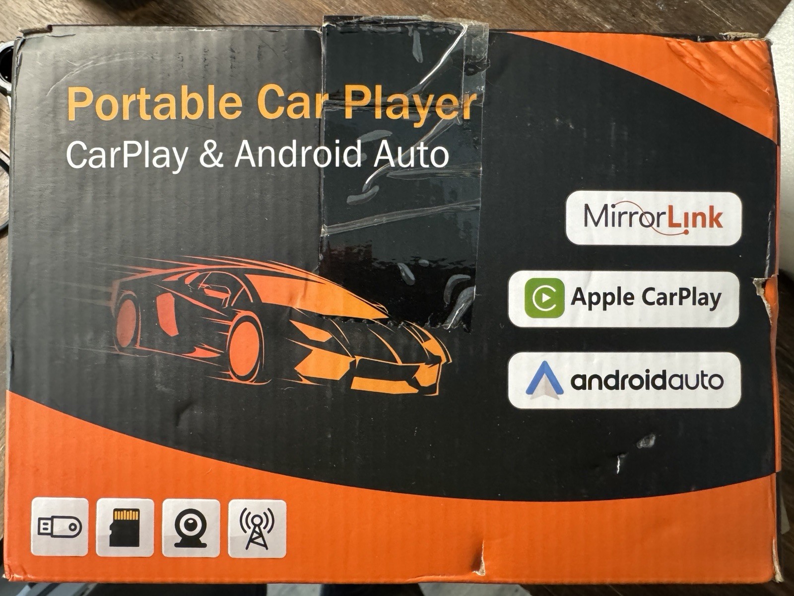 7″ Wireless Carplay Portable BT Car Radio HD Display Android Auto Plug And Play