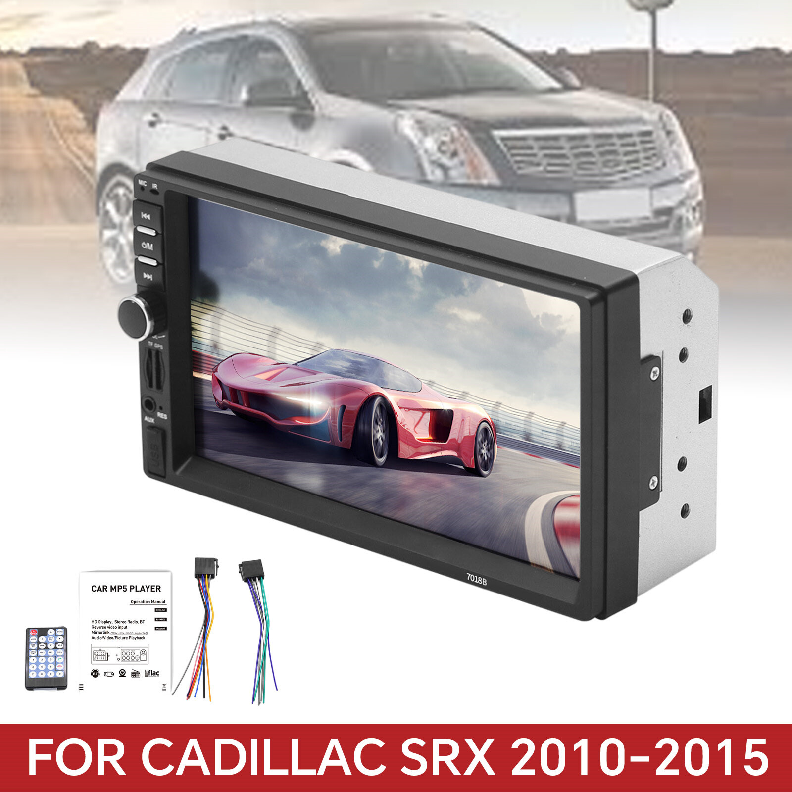 7018B Double Din 7″ Car Stereo Audio MP5 Player USB FM Multimedia Radio W/Camera