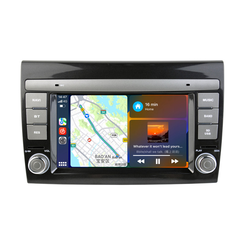 For Fiat Bravo II 2007-2014 Car Stereo Radio 8-Core Android 12 GPS 6GB+128GB BT