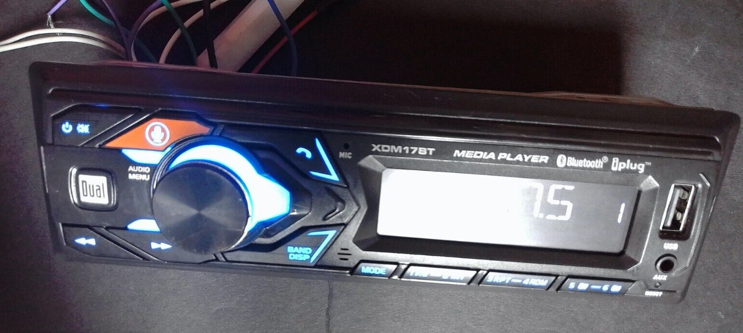 Dual XDM17BT radio stereo Media receiver USB AUX tested shallow mount