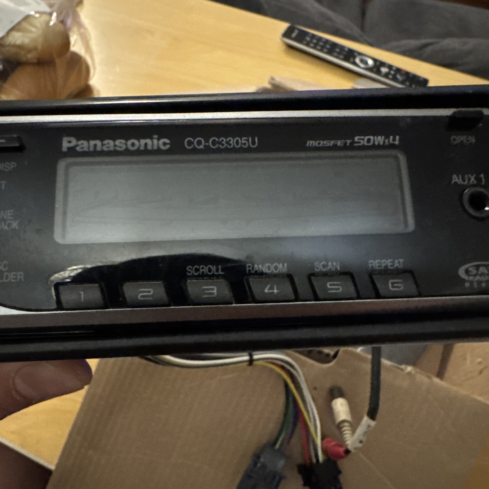 PANASONIC CQ-C3305U WMA MP3 Receiver Car In Dash Stereo (UNTESTED) – SOLD AS IS