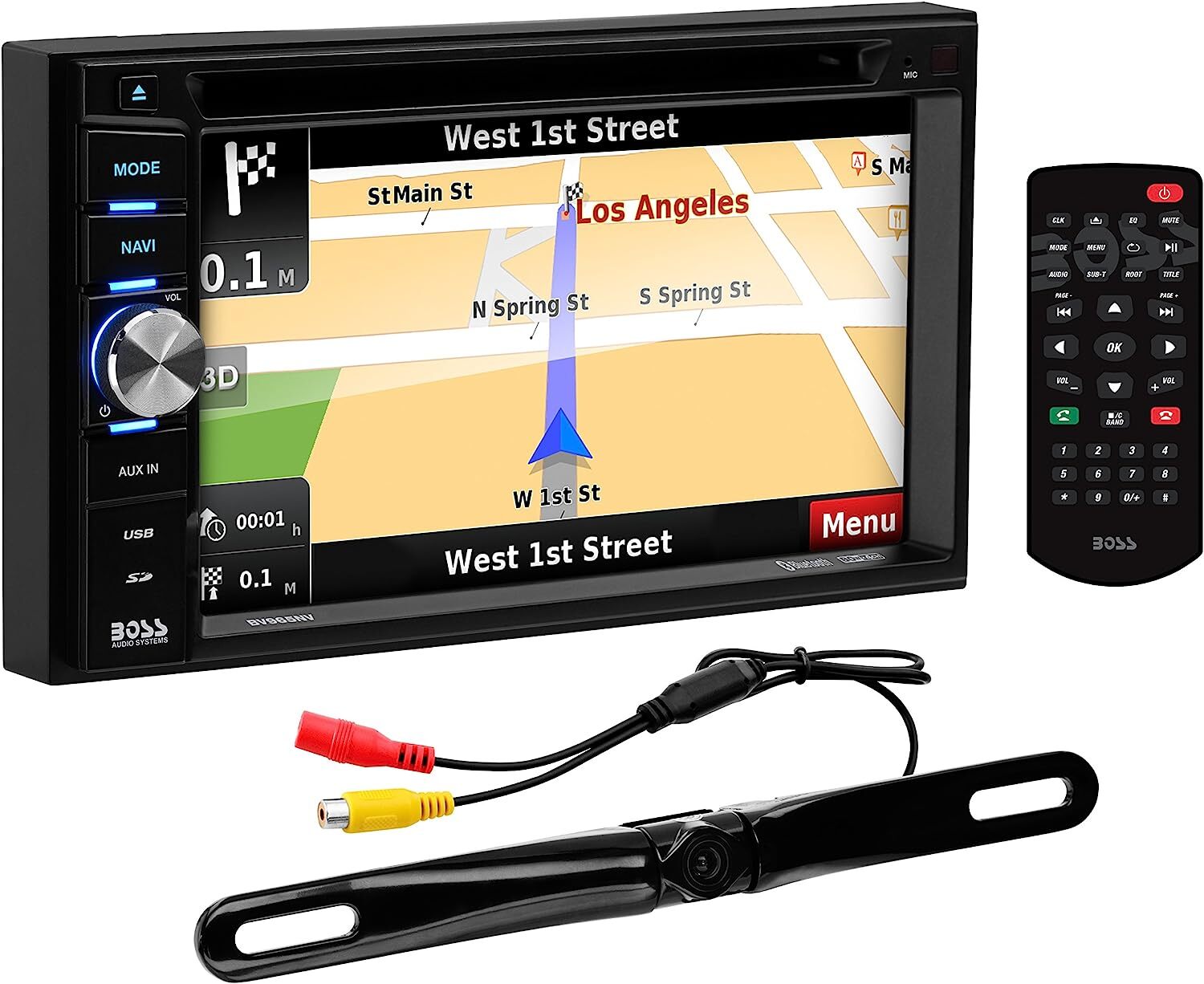 BOSS Audio 6.5″ LCD Car GPS Navigation Bluetooth Audio/Calling, Receiver (Used)