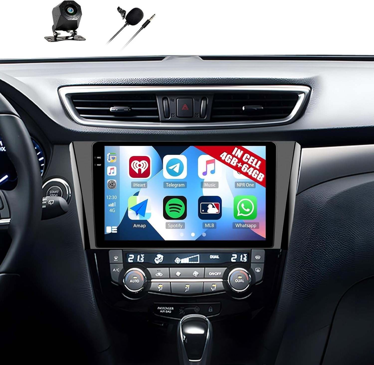 For 2014-2017 Nissan Rogue 8Core 64G Apple Carplay Android Auto Stereo GPS Radio