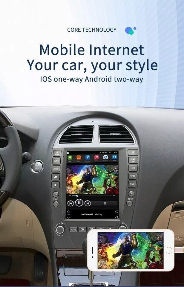 9.7” Car Stereo Radio Android GPS Navigation For Lexus ES ES240 ES350 2006-2012