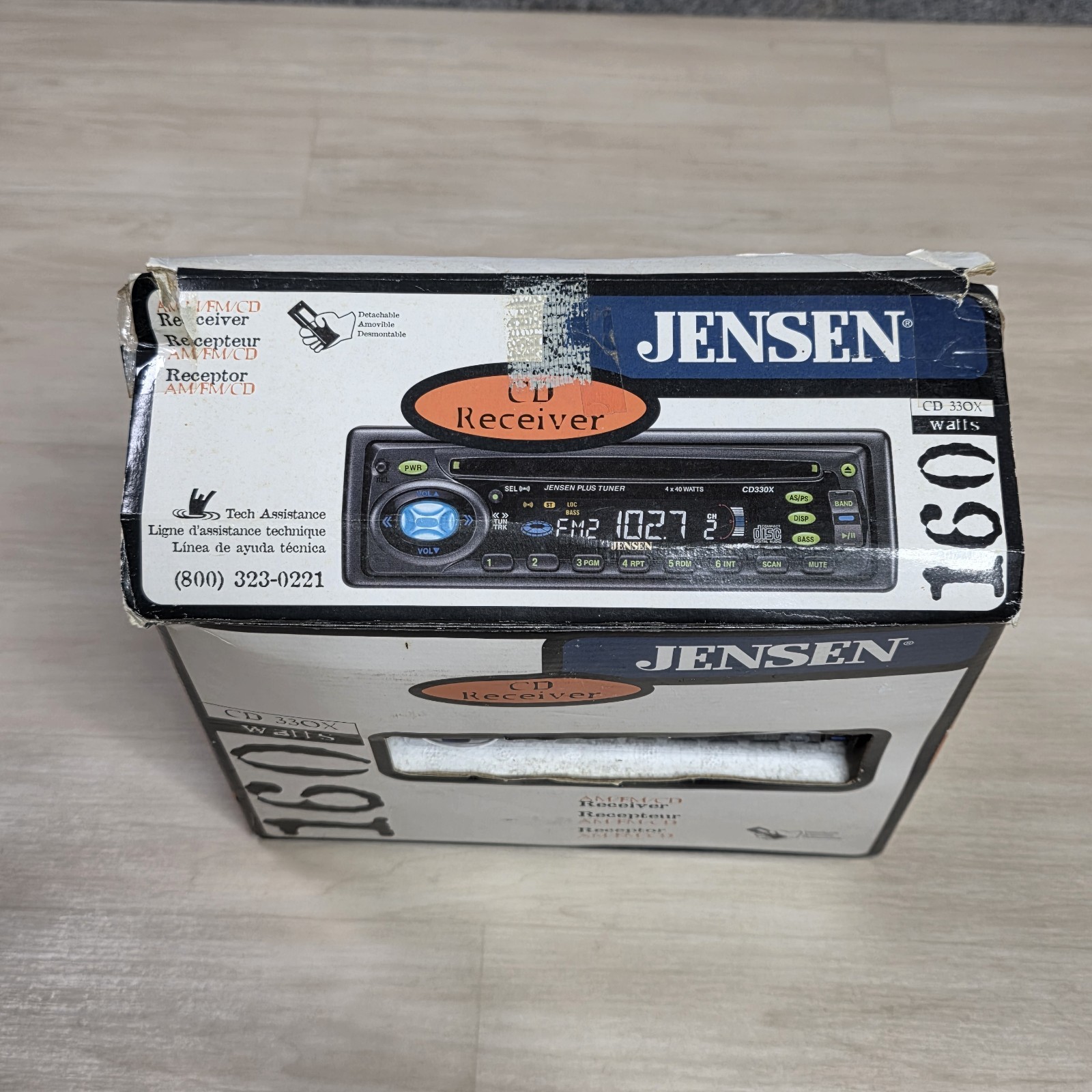 Jensen CD-330K Detachable Face AM/FM/CD Receiver with Remote Control 160 Watts