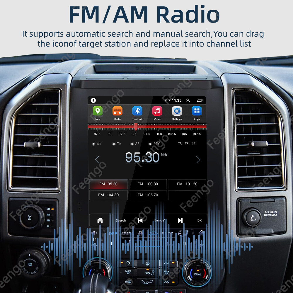 12.1″ For Ford F150 2016-2021 Carplay Android 13 WiFi Car Stereo Radio GPS Navi
