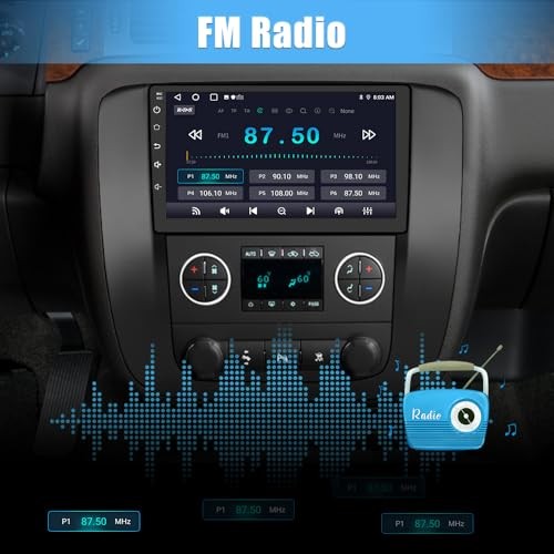 Car Radio Stereo Android 13 for GMC Yukon Chevy Silverado Tahoe Suburban 2007