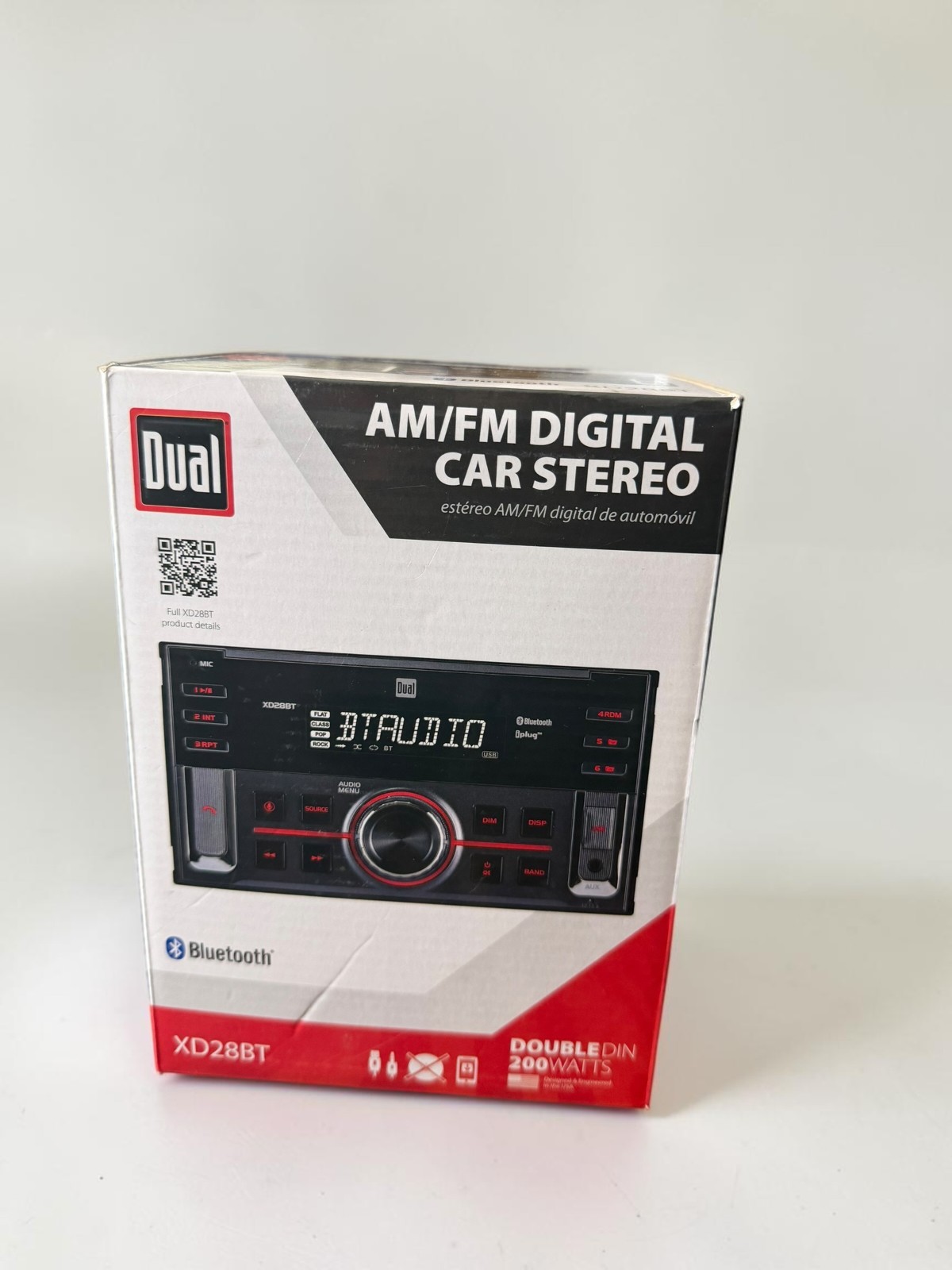 Dual Electronics XD28BT, Car Stereo Head Unit Double Din w Bluetooth 7 Character