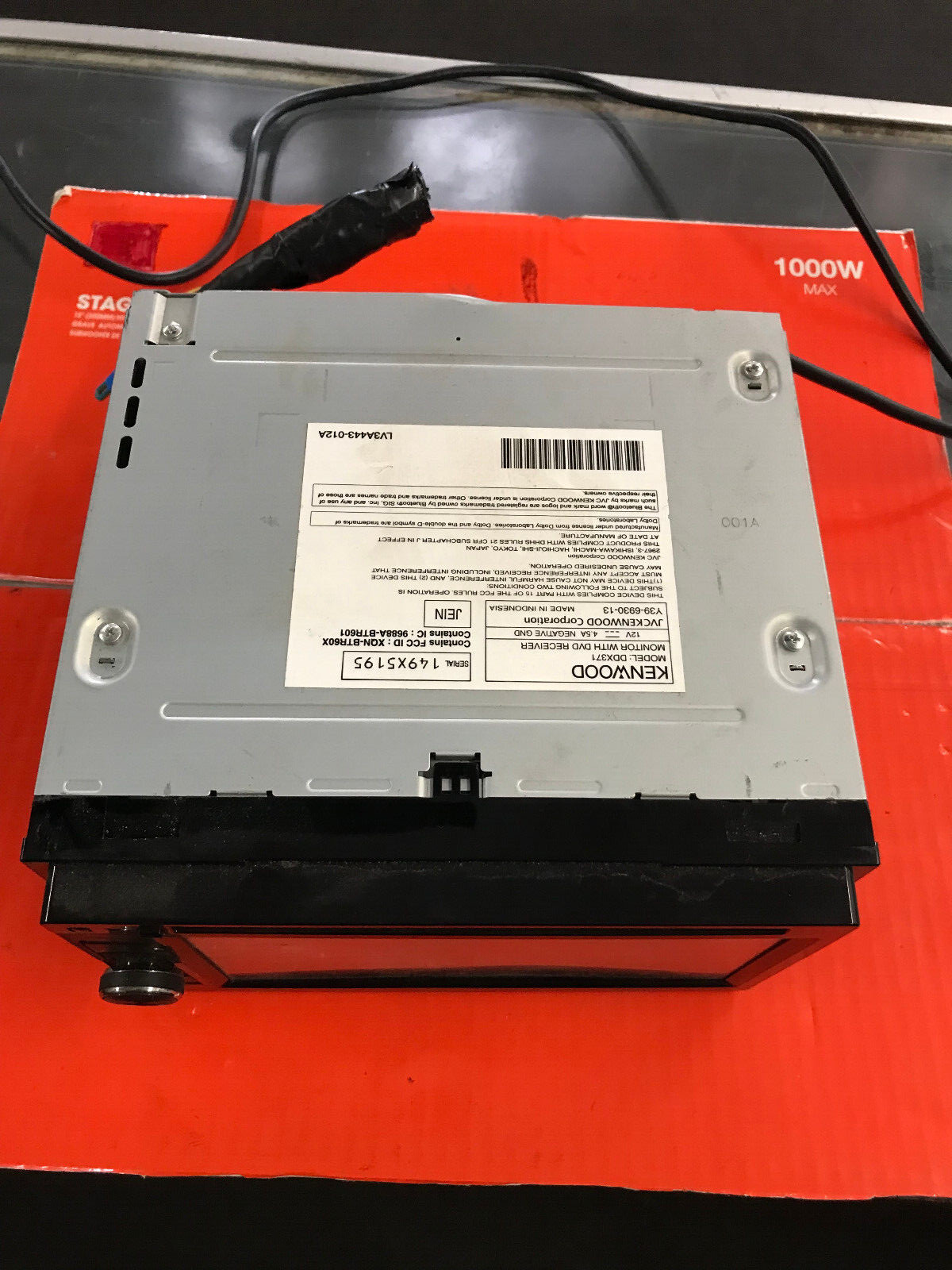 Kenwood DDX371 FOR PARTS REPAIR OR NOT WORKING UNIT