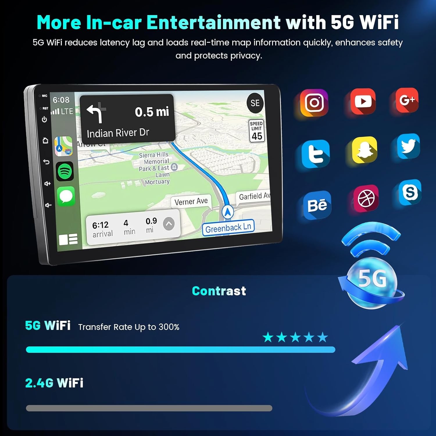 Para 2004-2008 Ford F-150 Android13 Carplay Coche Estéreo Radio GPS Portátil 32G