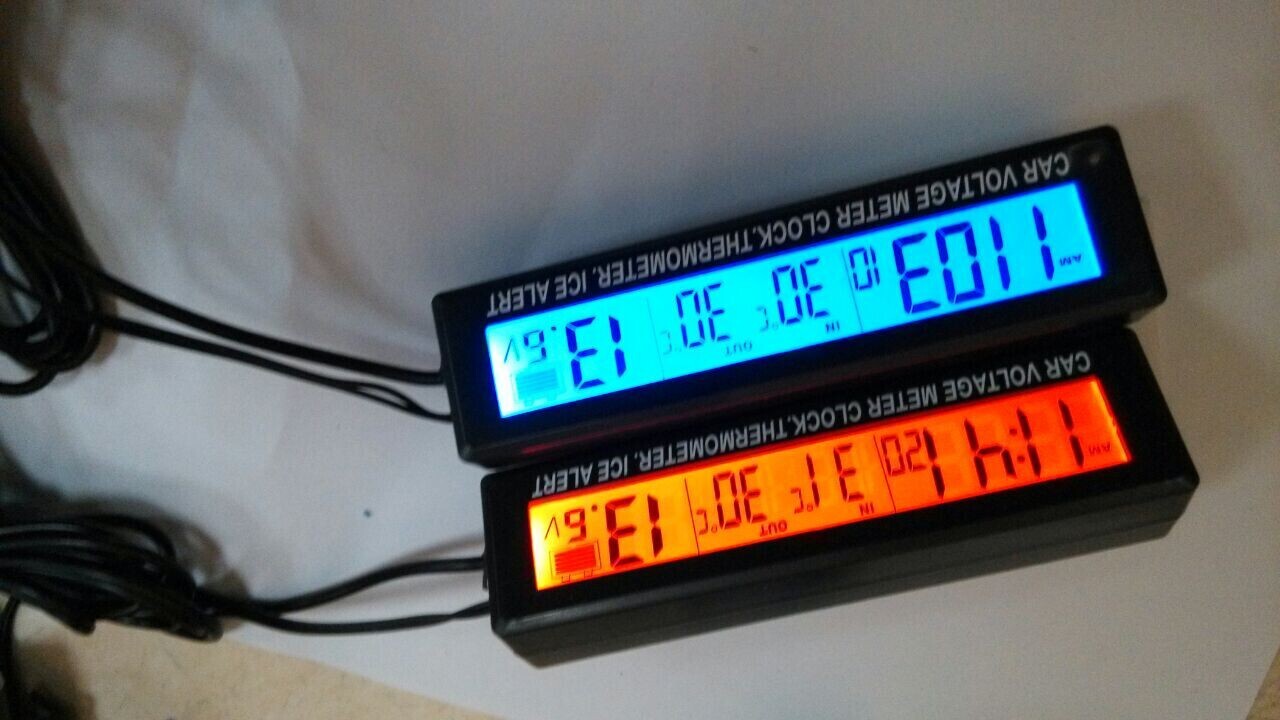 Digital display Car color electronic clock Monitor Car Clock Battery
