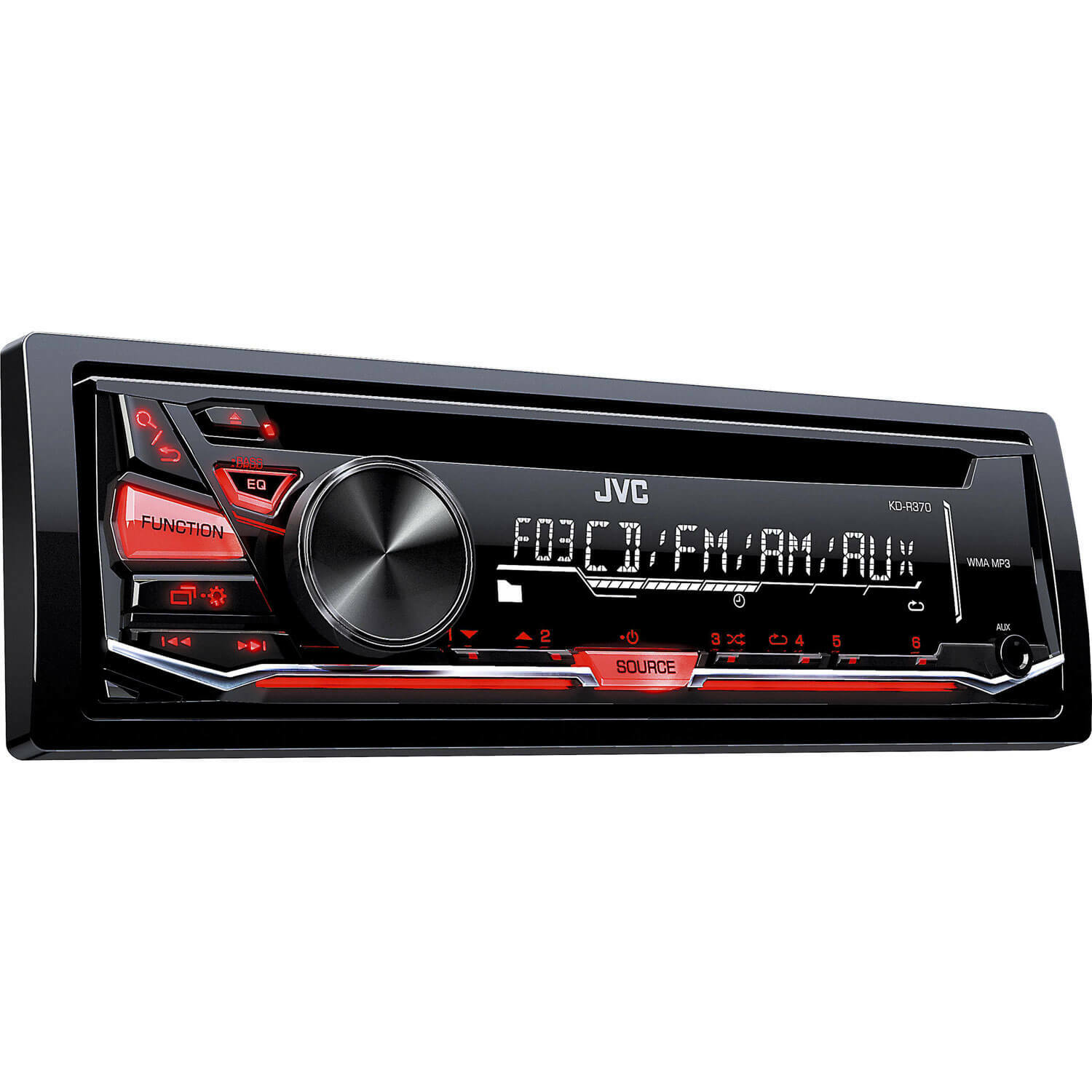 JVC KD-R370 Car Stereo CD MP3 WMA Player 3.5mm Aux In AM FM Radio Receiver 50Wx4
