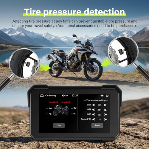 5 Inch Portable Wireless CarPlay & Android Auto Motorcycle Screen IP68