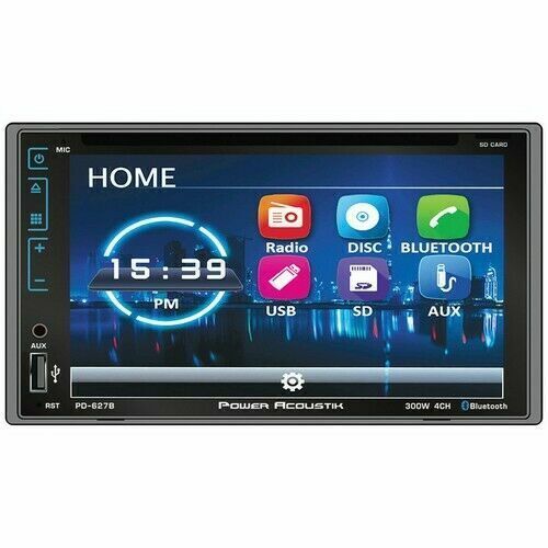 Power Acoustik PD627B 6.2″ CD DVD Bluetooth USB AUX 300W Amplifier Car Stereo