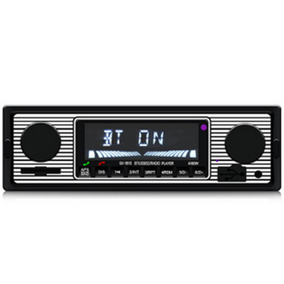 Dual Knob Car FM Radio In-dash MP3 Stereo Player BT USB AUX SD Card Hands-free