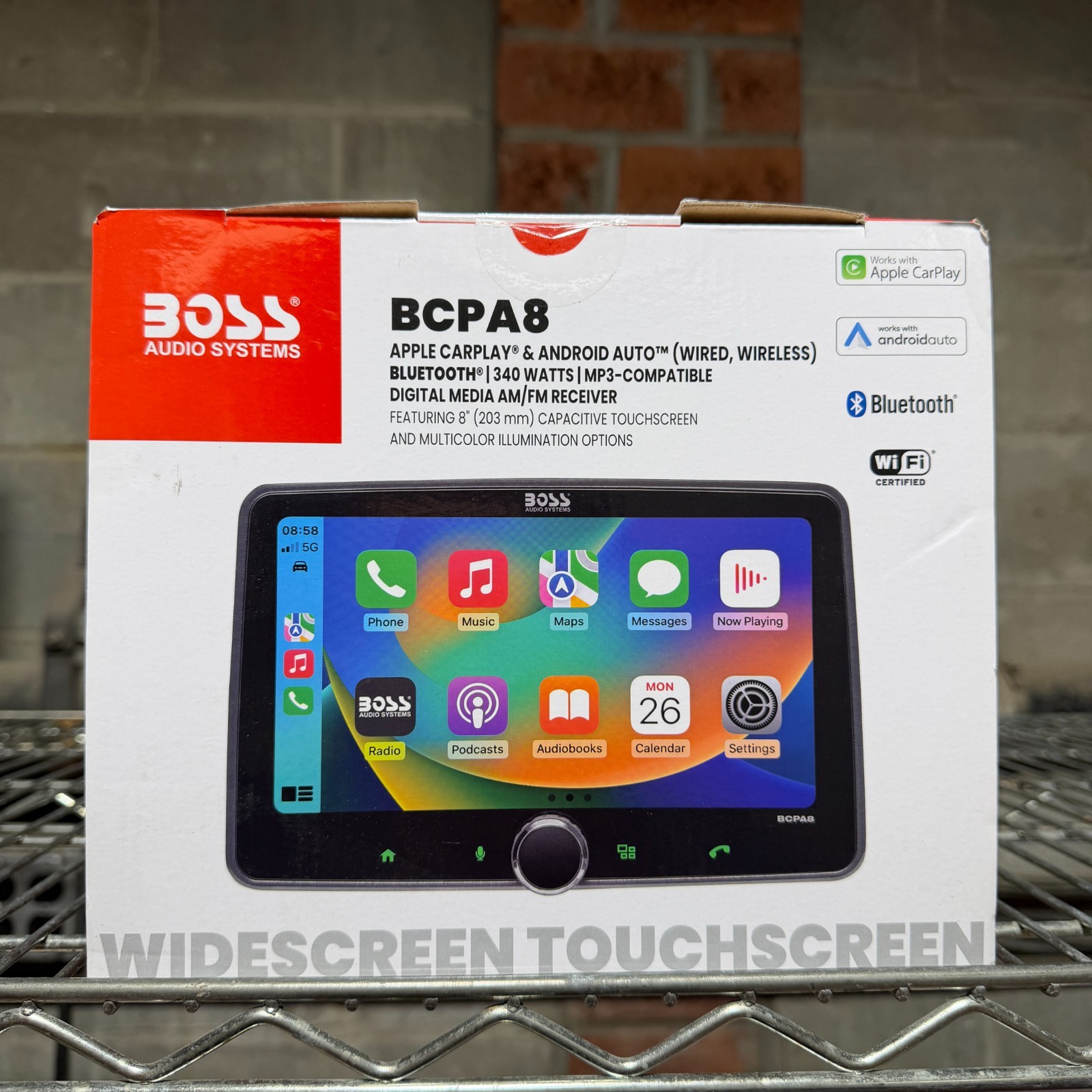 BOSS Audio Systems BCPA9 Single DIN Car Stereo Wireless Apple CarPlay, Android
