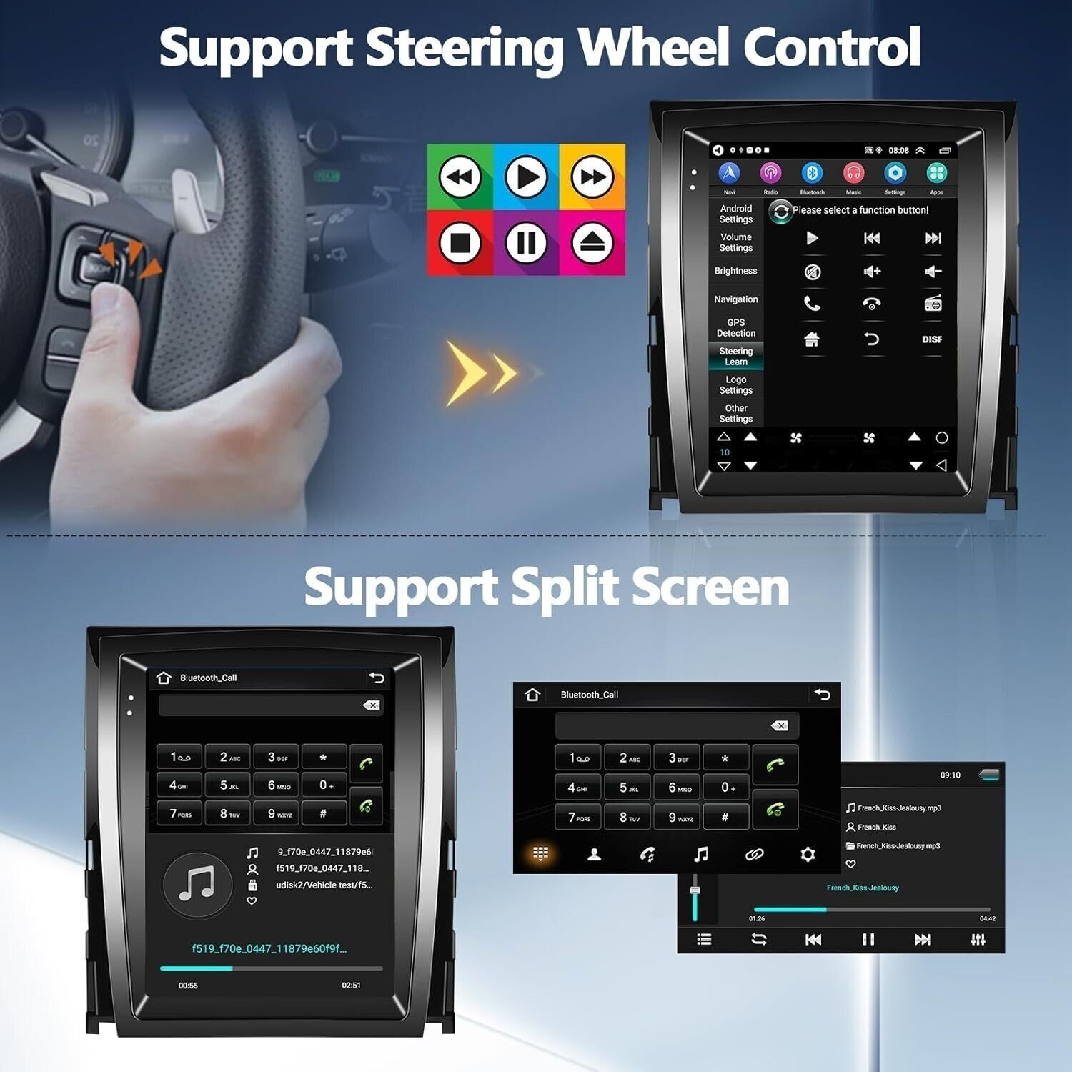 USED 9.7” Car Radio GPS Android Carplay 2+32GB For Cadillac Escalade 07-14