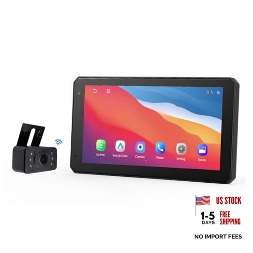 6.1 Inch Portable Car Screen, Wireless & Wired CarPlay Android Auto, 1080P