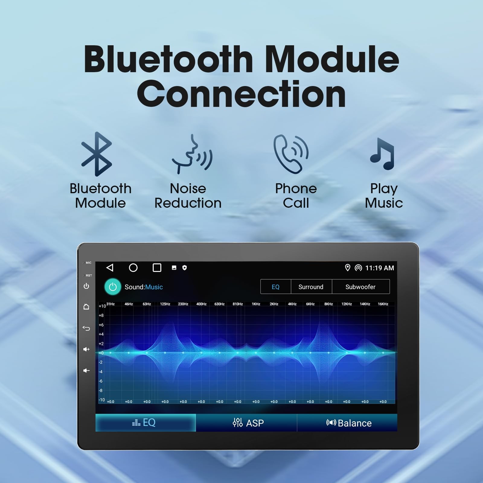 Haudio 10.1 inch Single Din Car Stereo, Rotatable Touch Screen Radio with Wir…
