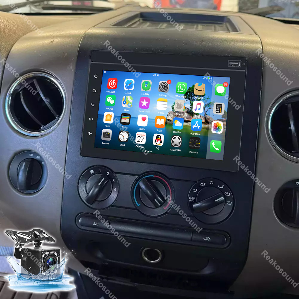 For 2004-08 Ford F150 Car Stereo Radio Carplay Android 13 GPS Navi WIFI 32GB CAM
