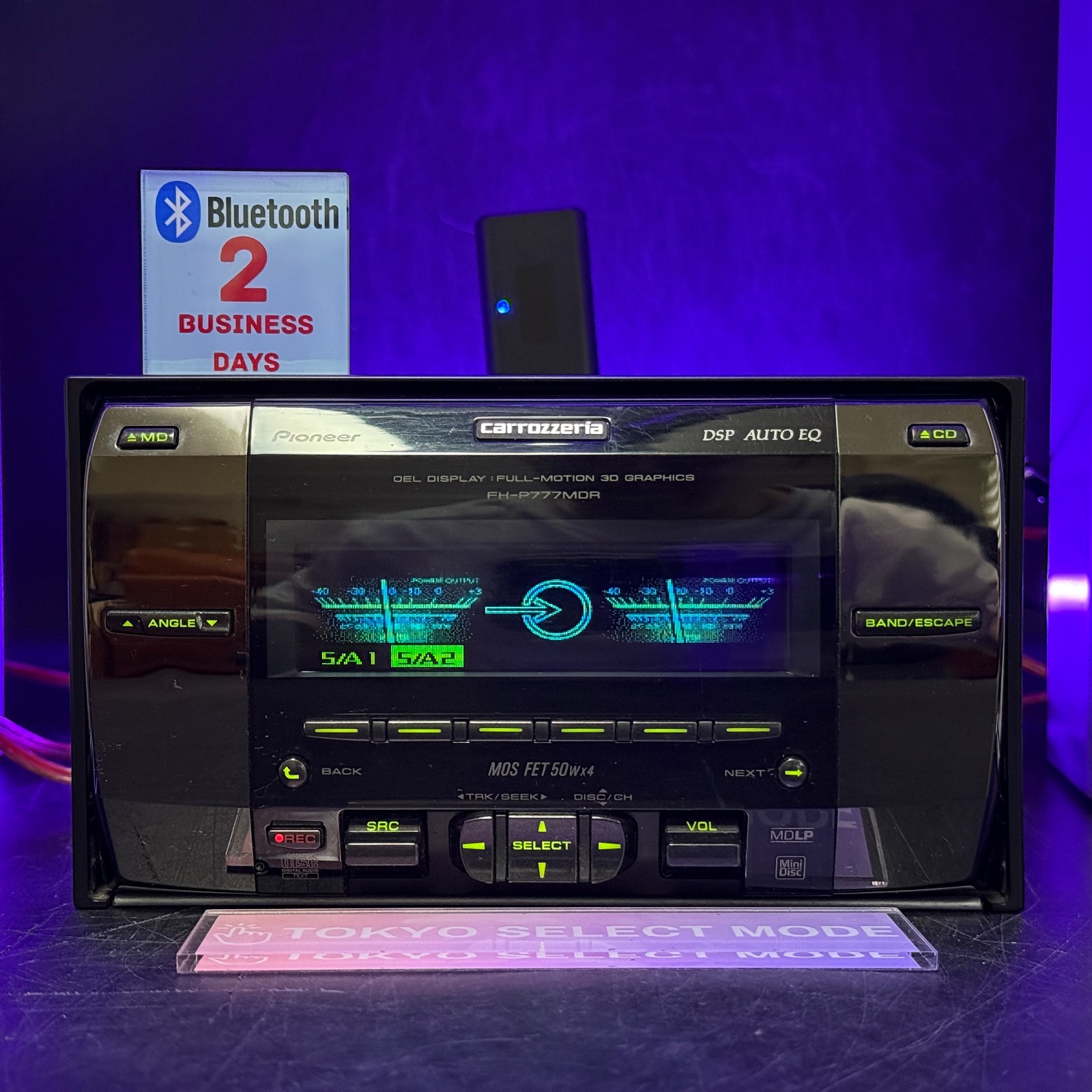 Pioneer Carrozzeria FH-P777MDR 2DIN Car Audio CD MD Bluetooth MD-Rec Player JDM