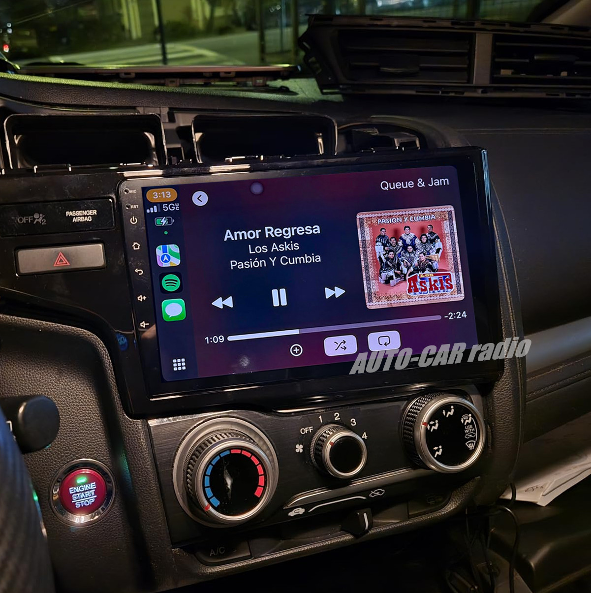 Carplay Android 13 Car Stereo Radio WiFi GPS Navi For Honda Fit Jazz 2015-2018