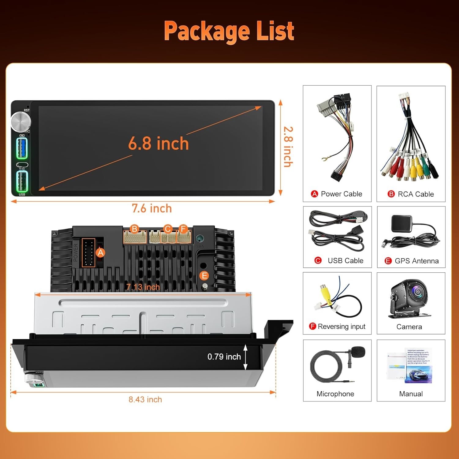 Dodge Ram 1500 1994-2001 Android 15 Car Stereo 8 Core Carplay GPS 6.8″ 4x64GB