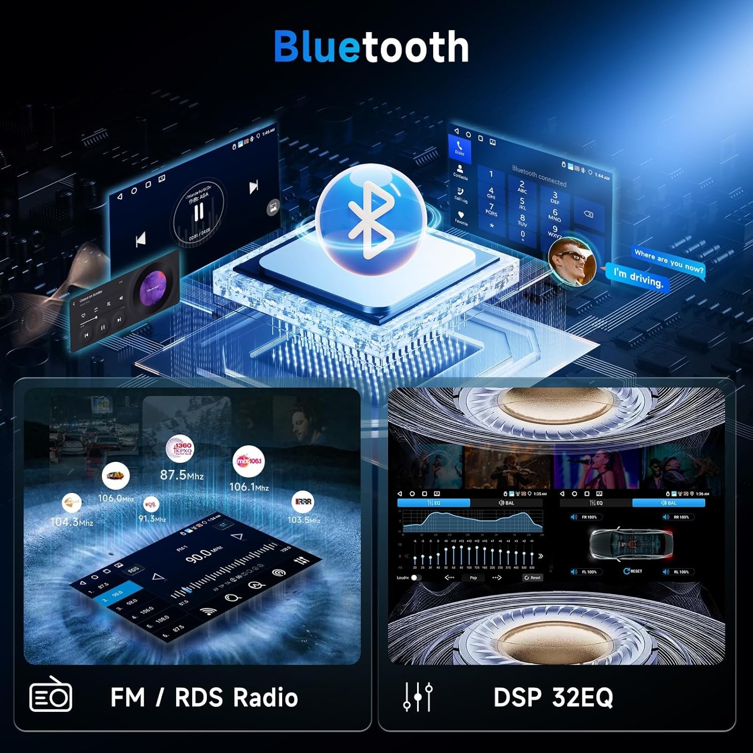 Android13 64G For Ford Focus 2012-2018 Apple Carplay Car Stereo Radio GPS Navi
