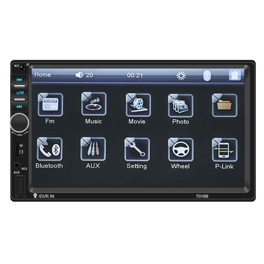7″ 2 DIN Car Stereo Radio Bluetooth Touch Screen Mirror Link MP5 Player +Camera