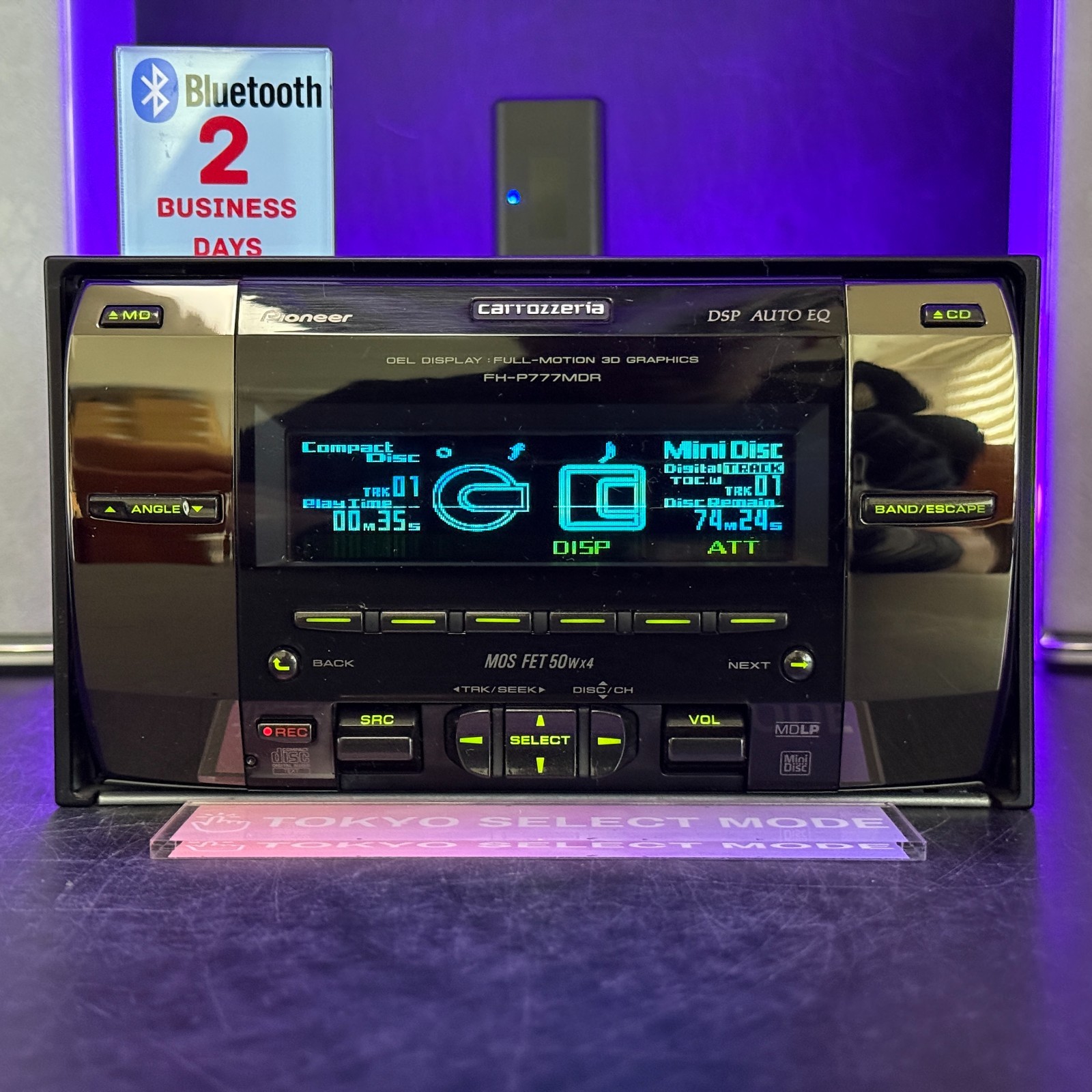 Pioneer Carrozzeria FH-P777MDR 2DIN Car Audio CD MD Bluetooth MD-Rec Player JDM