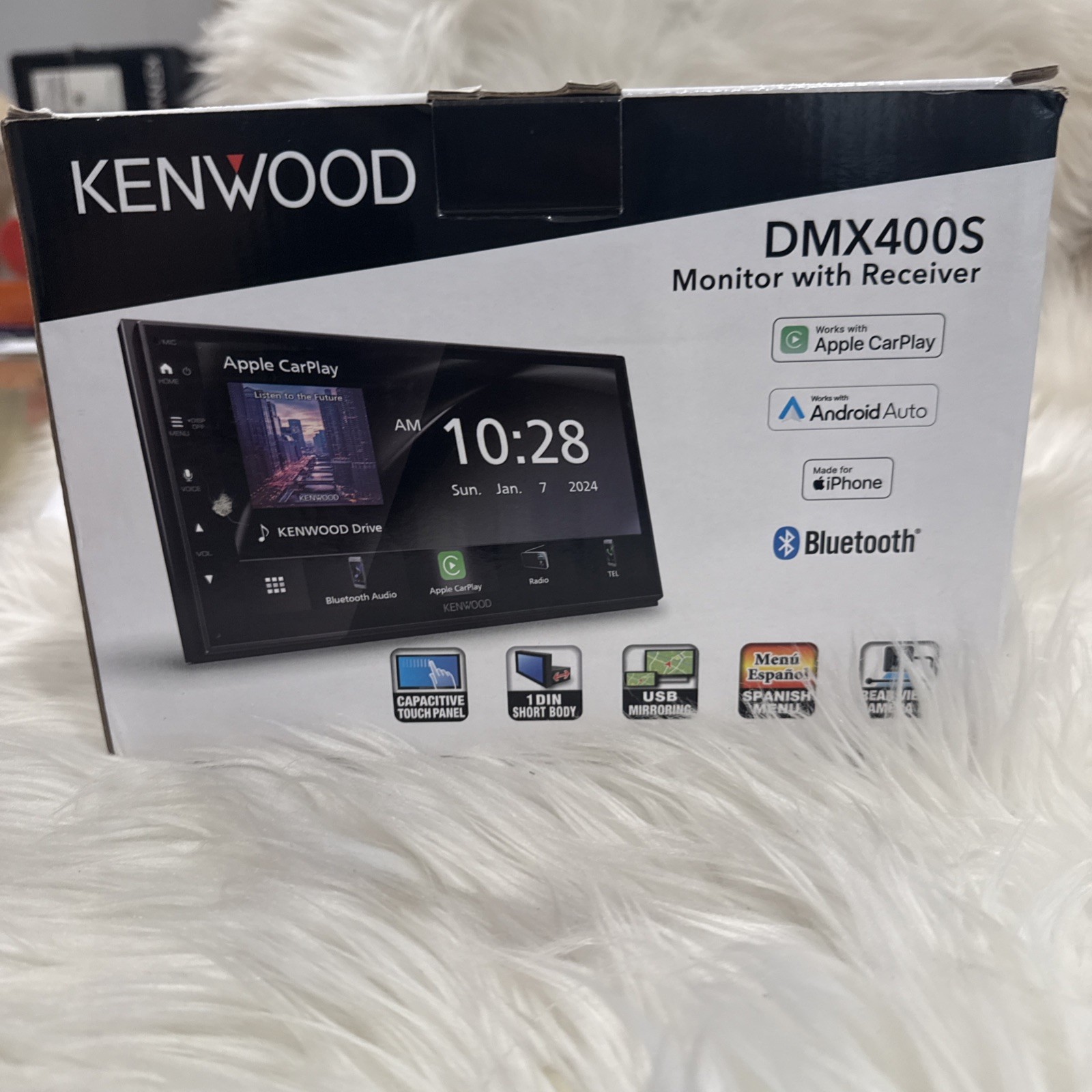 KENWOOD DMX400S Digital Multimedia Receiver 6.8″ Screen w/ Apple CarPlay & Andro
