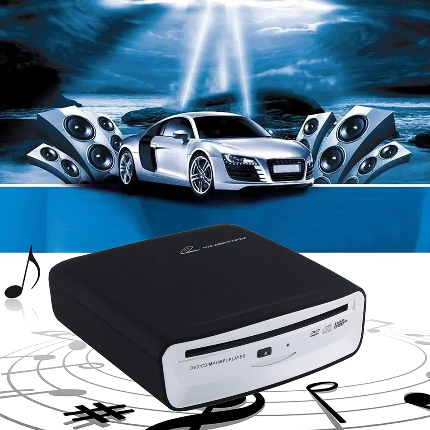 External Car Universal CD Player Machine, Vehicle External USB CD Player for …
