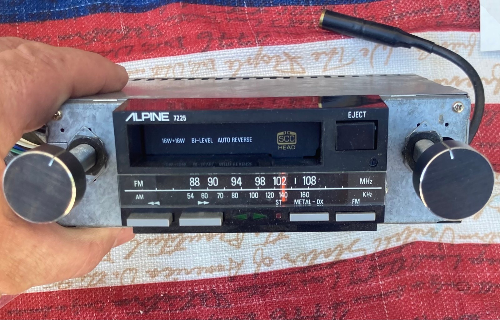 RARE! ALPINE 7225 OLD SCHOOL VINTAGE CAR STEREO CASSETTE TAPE MOUNTING HW MANUAL