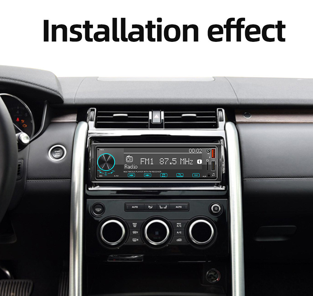 Bluetooth Car Stereo Radio Single Din Head Unit MP3 Player FM USB TF AUX