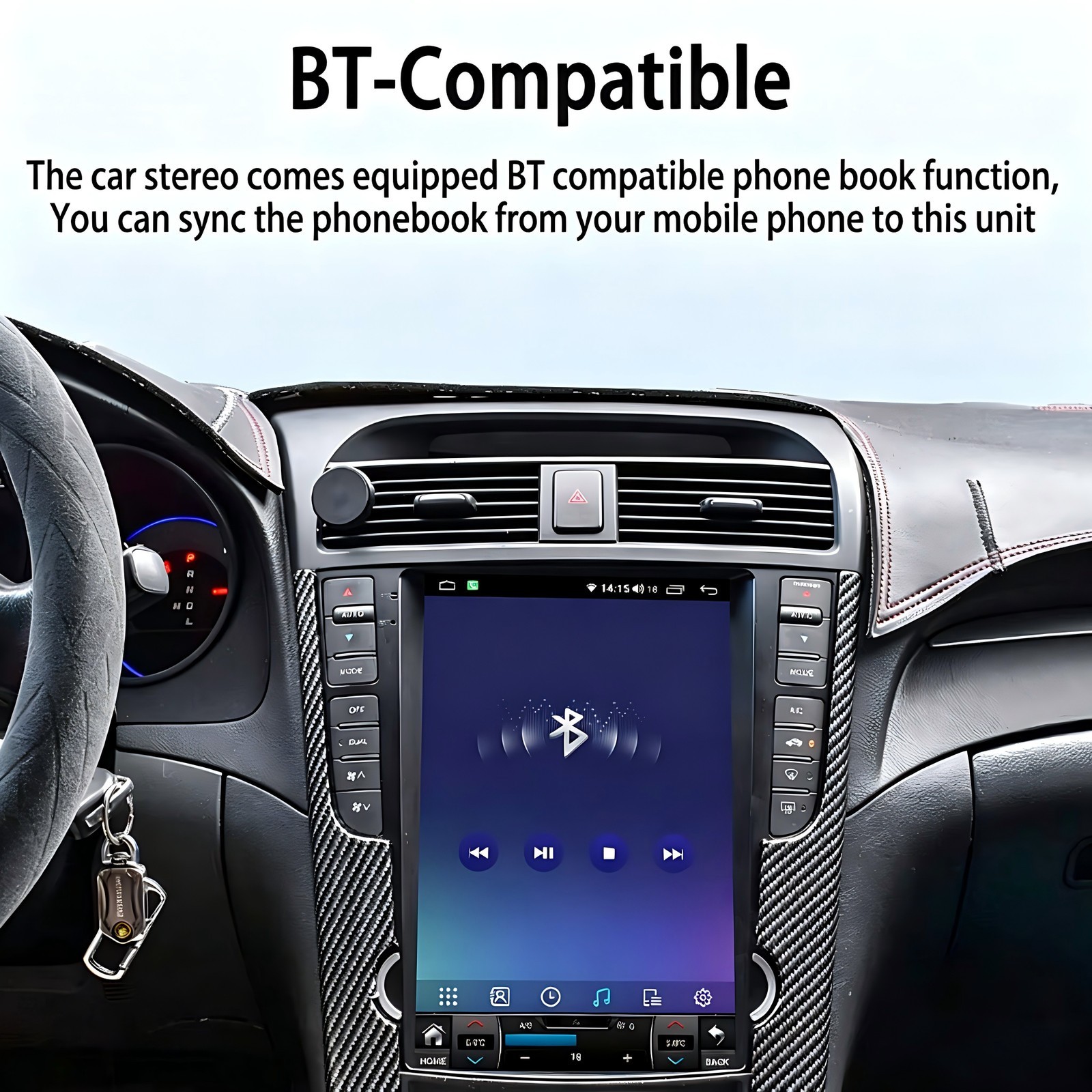 For Acura TL 2004-08 12.1″ Car Stereo Touch Screen Radio Android Carplay 4+64GB