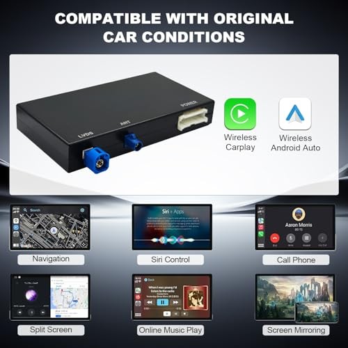Wireless CarPlay/Android Auto Retrofit Kit Decoder Module Compatible with Audi