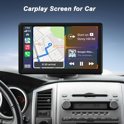 7″ Car Radio Stereo with Wireless Carplay & Android Auto: Double Din Car Audio