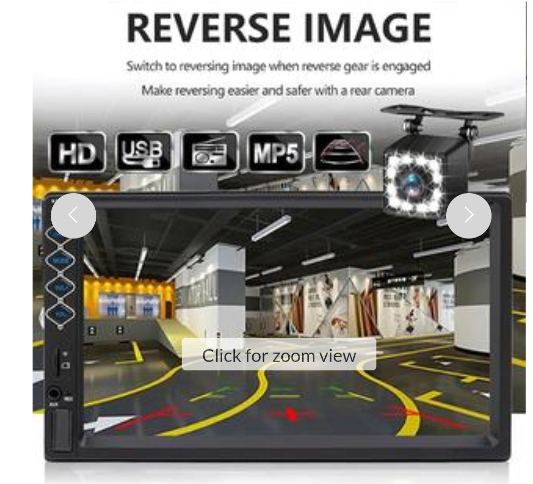 Oeretzac 7 inch Double Din Bluetooth 5.1 Car Stereo Touch Screen Backup Camera