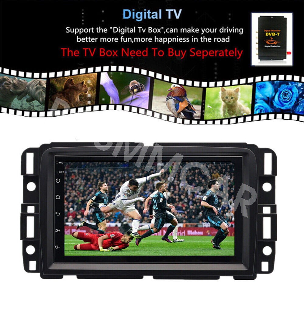 2DIN Car Stereo Radio Touch Screen WIFI Head Unit Fit For GMC Acadia 2013-2017