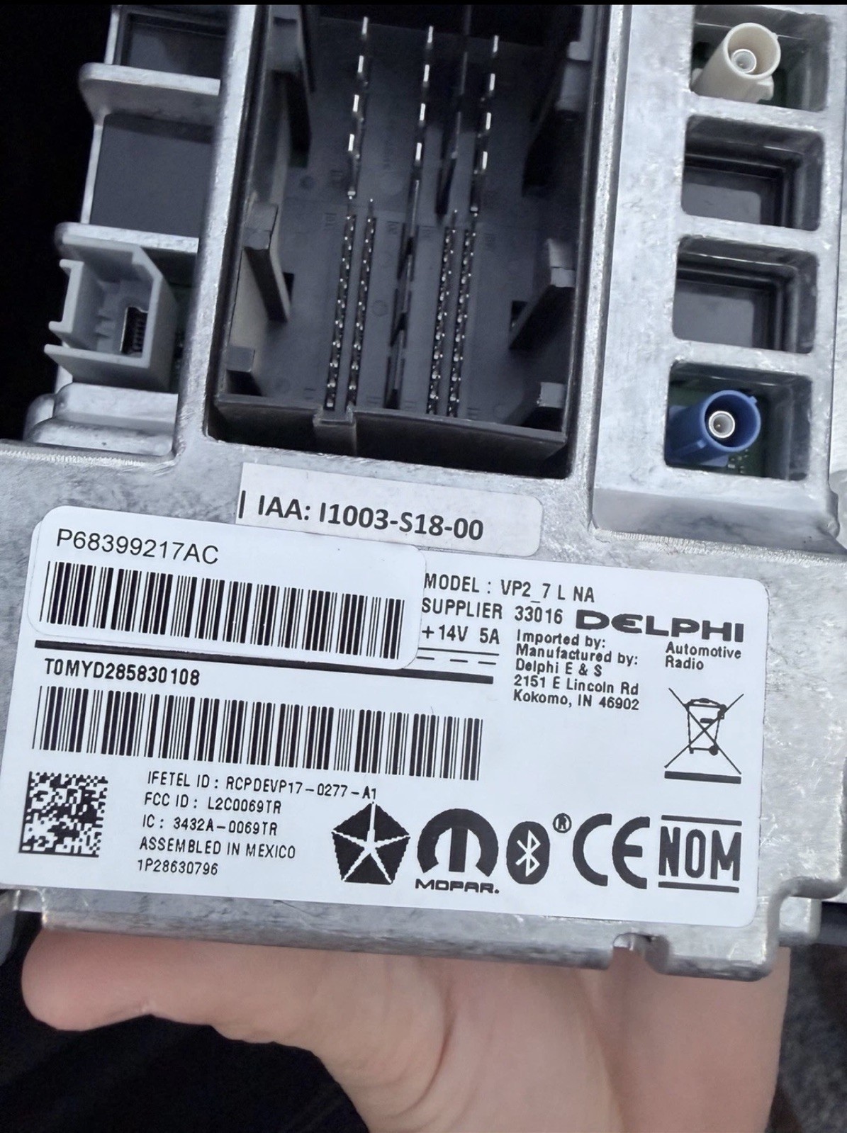 2023 Dodge Charger Challenger OEM 7.0 Touchscreen Uconnect VP2 Radio 68575669AA