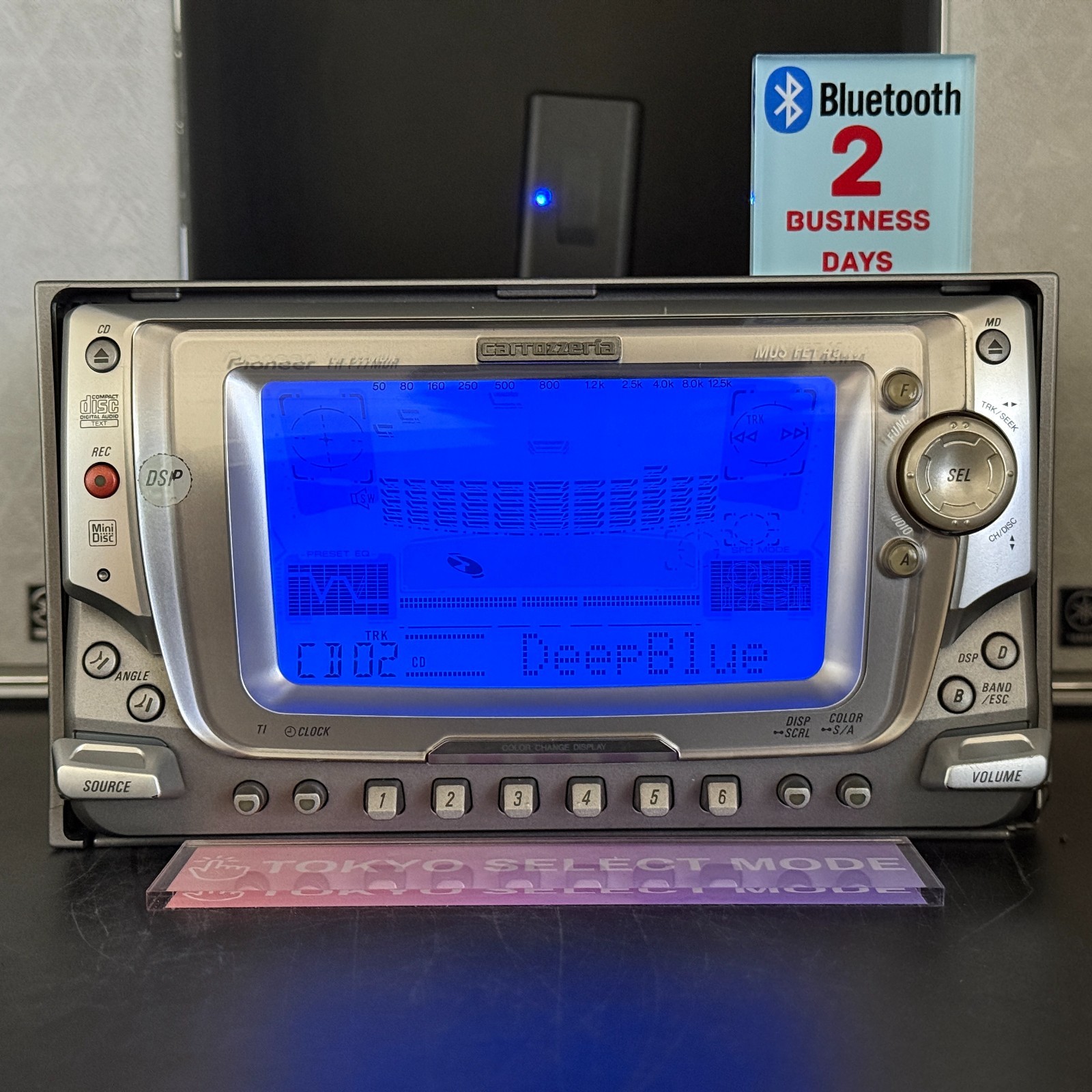 Pioneer carrozzeria FH-P77MDR 2DIN Car Audio CD MD Player Added Bluetooth Stock