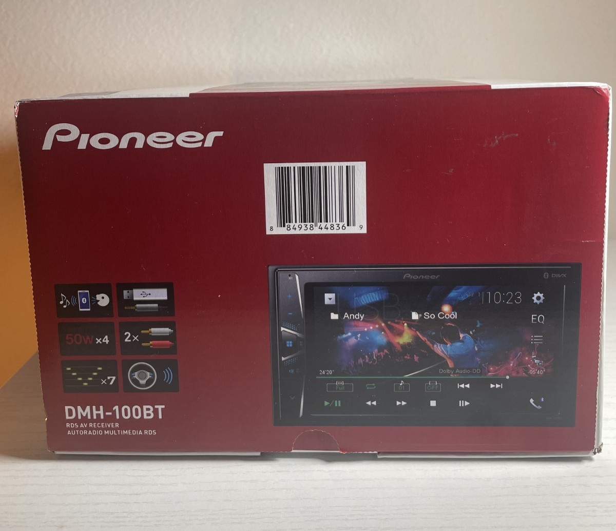 Pioneer DMH-100BT, Touchscreen, Bluetooth, USB, Receiver Stereo BRAND NEW