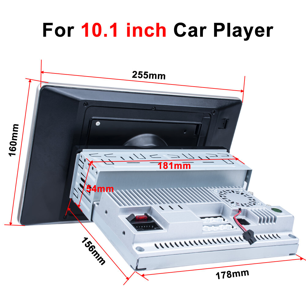 6+128GB Single 1Din Rotatable CarPlay 10.1″ Car GPS AM Stereo Radio QLED DSP GPS