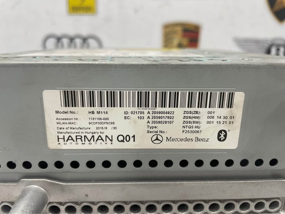 Harman Audio Mercedes C63 A205 2016 Nav Radio Unit – A2059004922 .303743