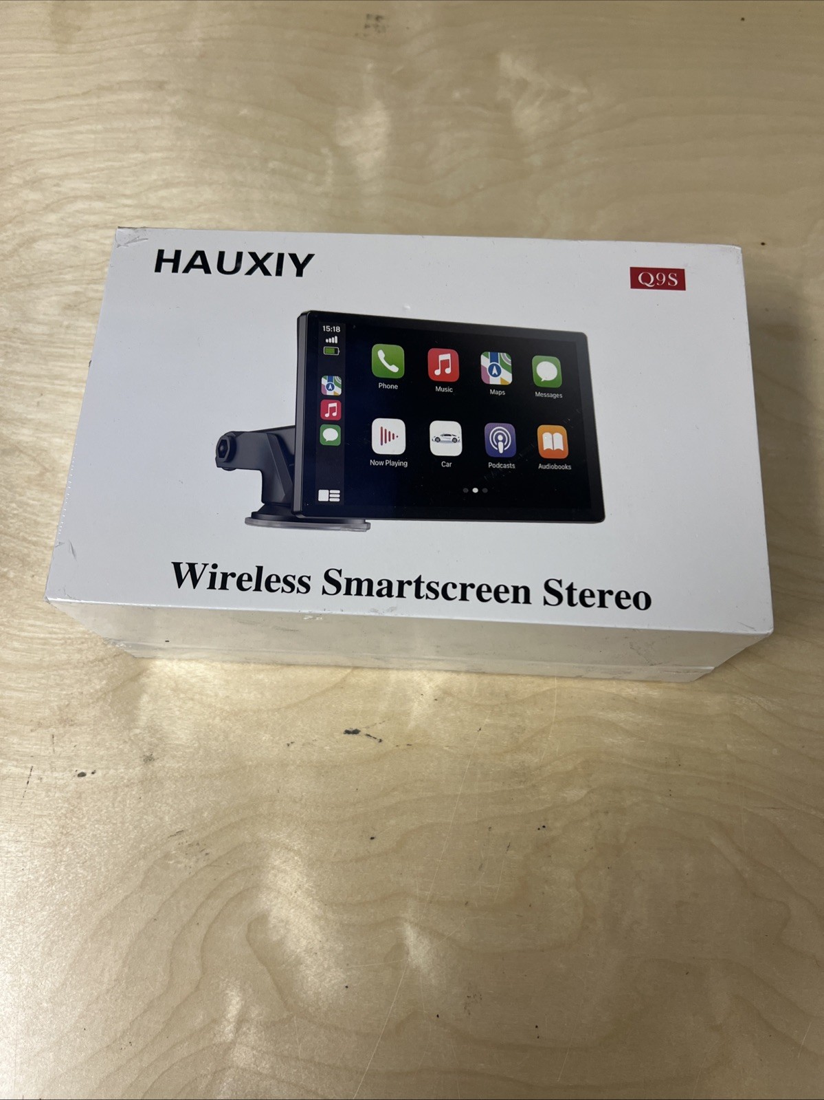 HAUXIY Q9S Wireless CarPlay Touch Screen 2.5K DASH CAM 9” Portable New